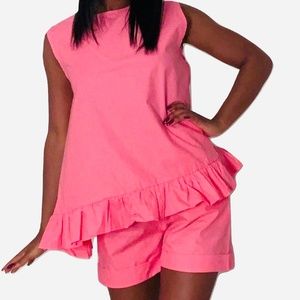 Solid Design Modest Pep Hem Co-Ord Set (BubbleYUM)